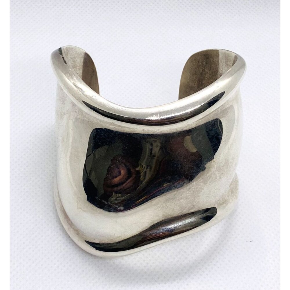 Tiffany & Co Elsa Peretti 1975 Sterling Silver 925 Bone  Cuff Bracelet Right - Picture 3 of 13